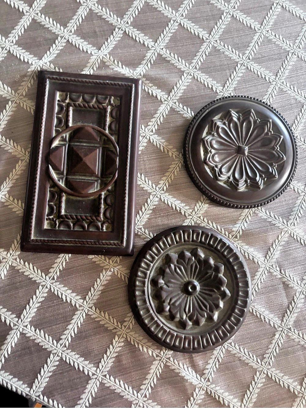 Brown Geometric Wall Decor Set